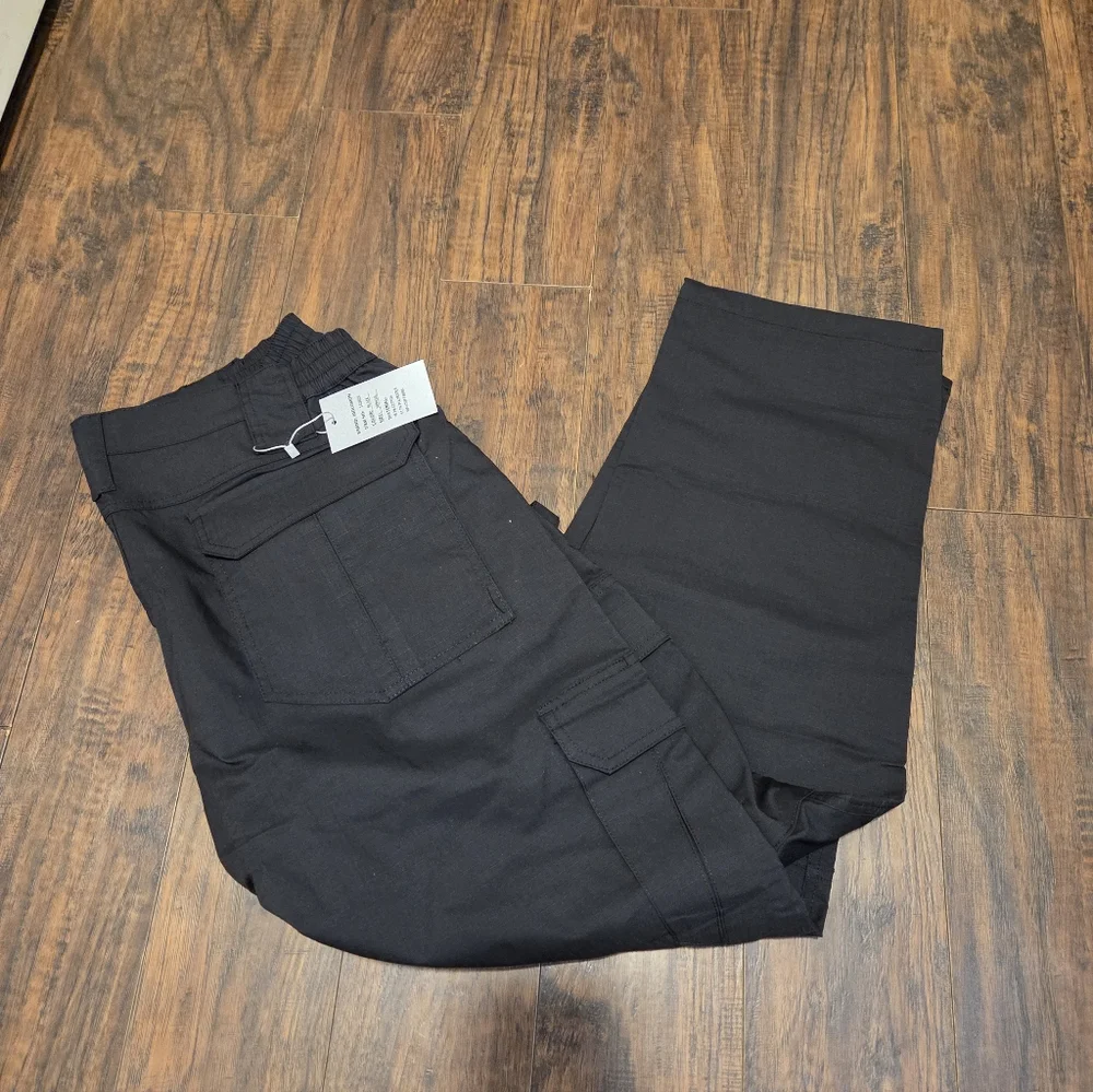 IGOLUMON Men's Stretch Tactical Pants, Breathable Ripstop 38W x 30L, Black - Picture 4 of 8